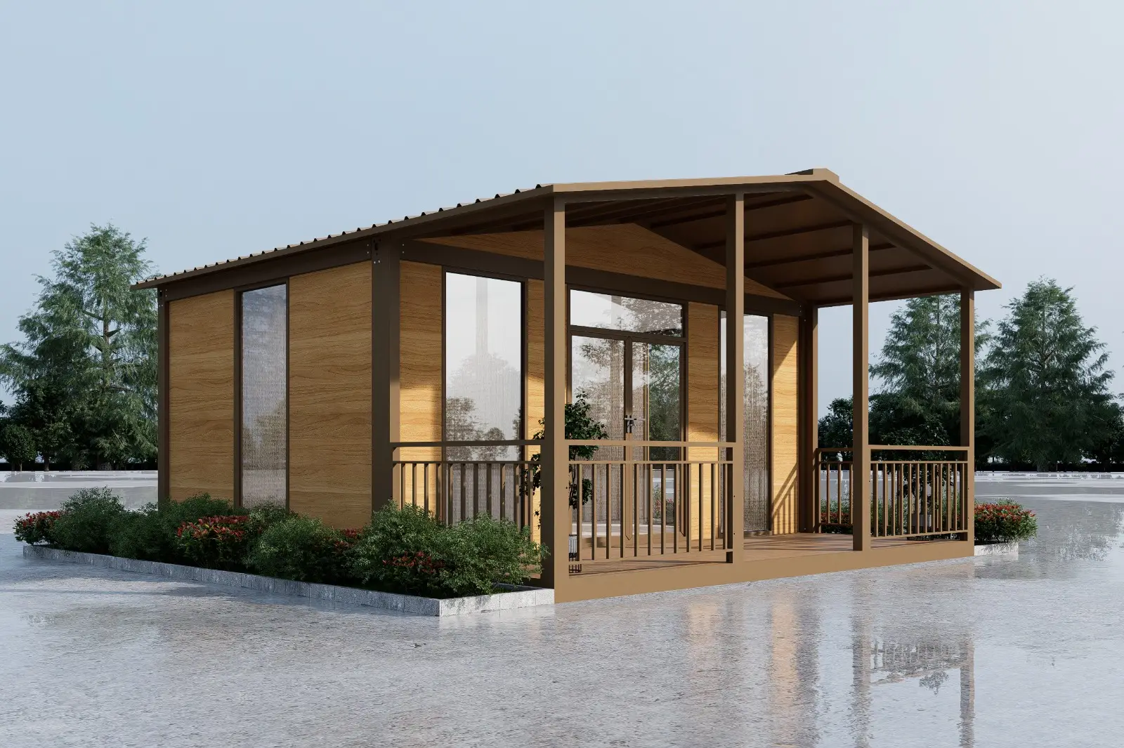 Case prefabbricate smontabili da 20/40 piedi – Container espandibile per modulo abitativo da giardino – Modulo abitativo per villa – Spazio di lavoro – Apple Cabin 3 Casa smontabile