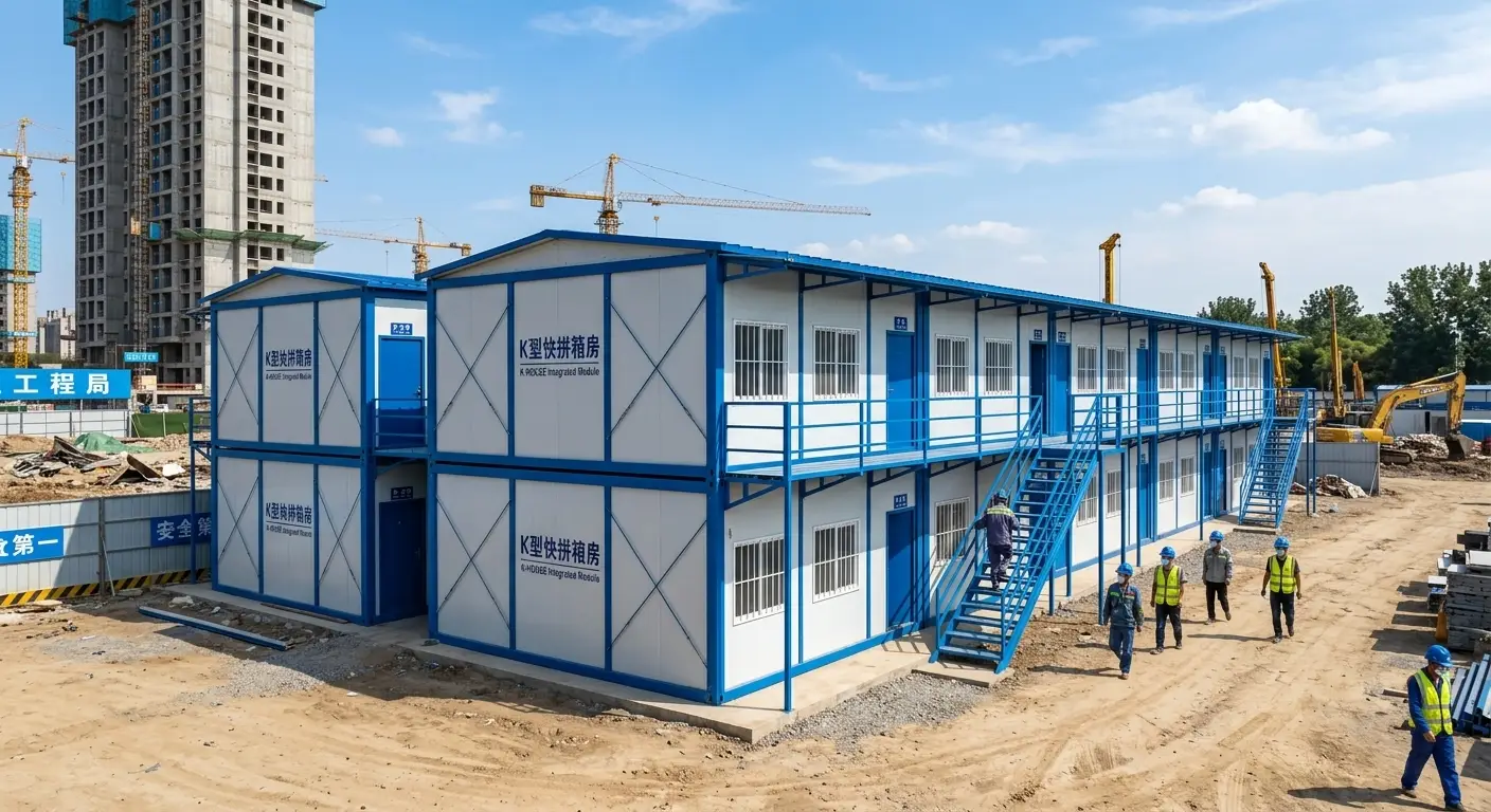 Waterproof Expandable Container House 3 Bedroom Prefab Modular House with Kitchen Bathroom 2 flat house